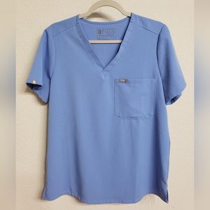 Figs Catarina Scrub Top Ceil Blue Medium